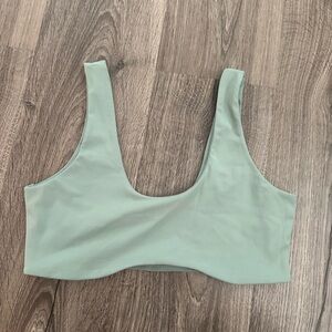 Sage green rise bra